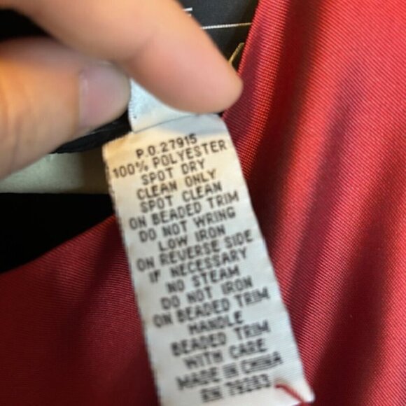 Alex Evenings Dress Women's Size 4P Petite Cocktail Belt Ruby Red NEW - Picture 5 of 5